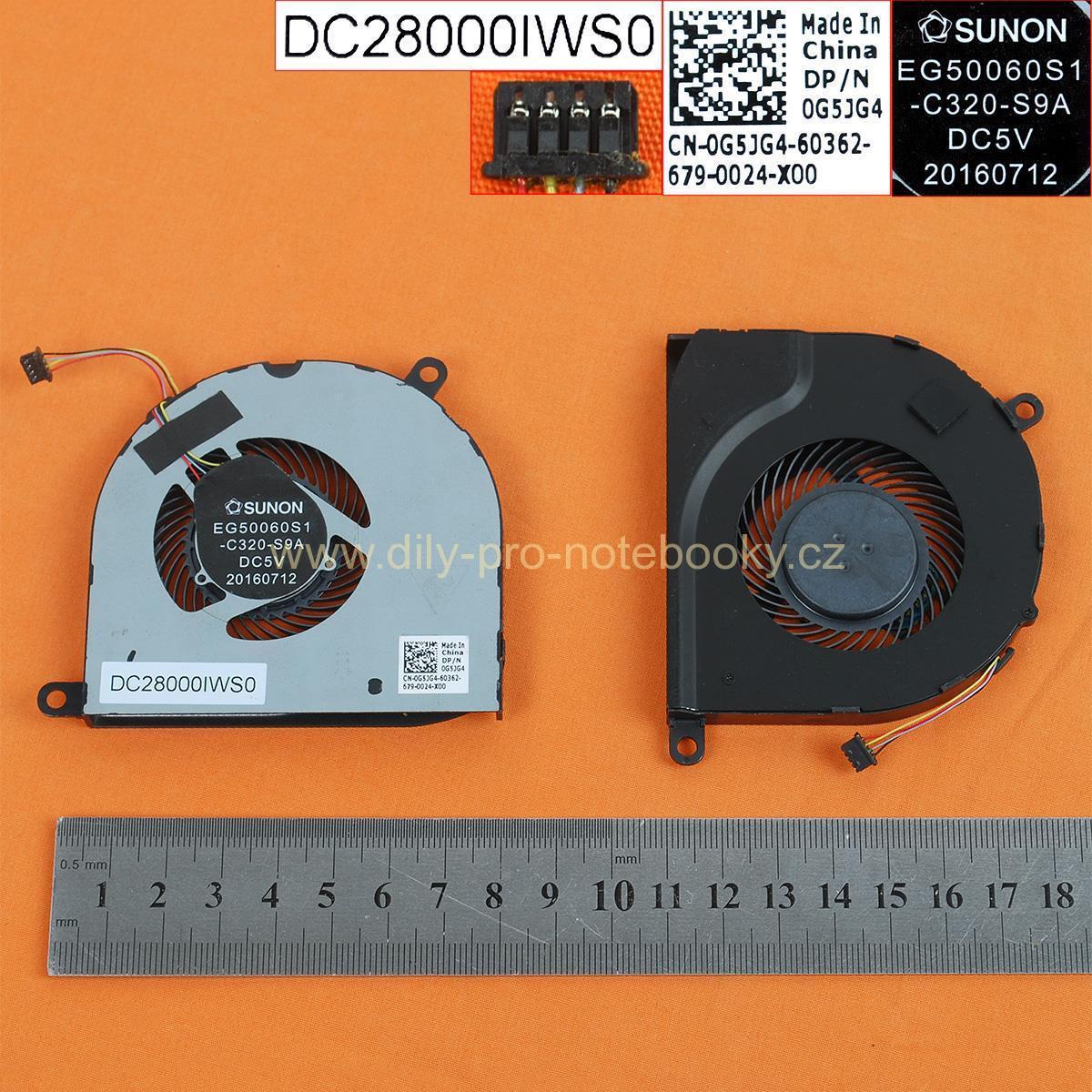 Laptop Cooling Fan for Dell Latitude 14 5000 5480 ( 2017 )