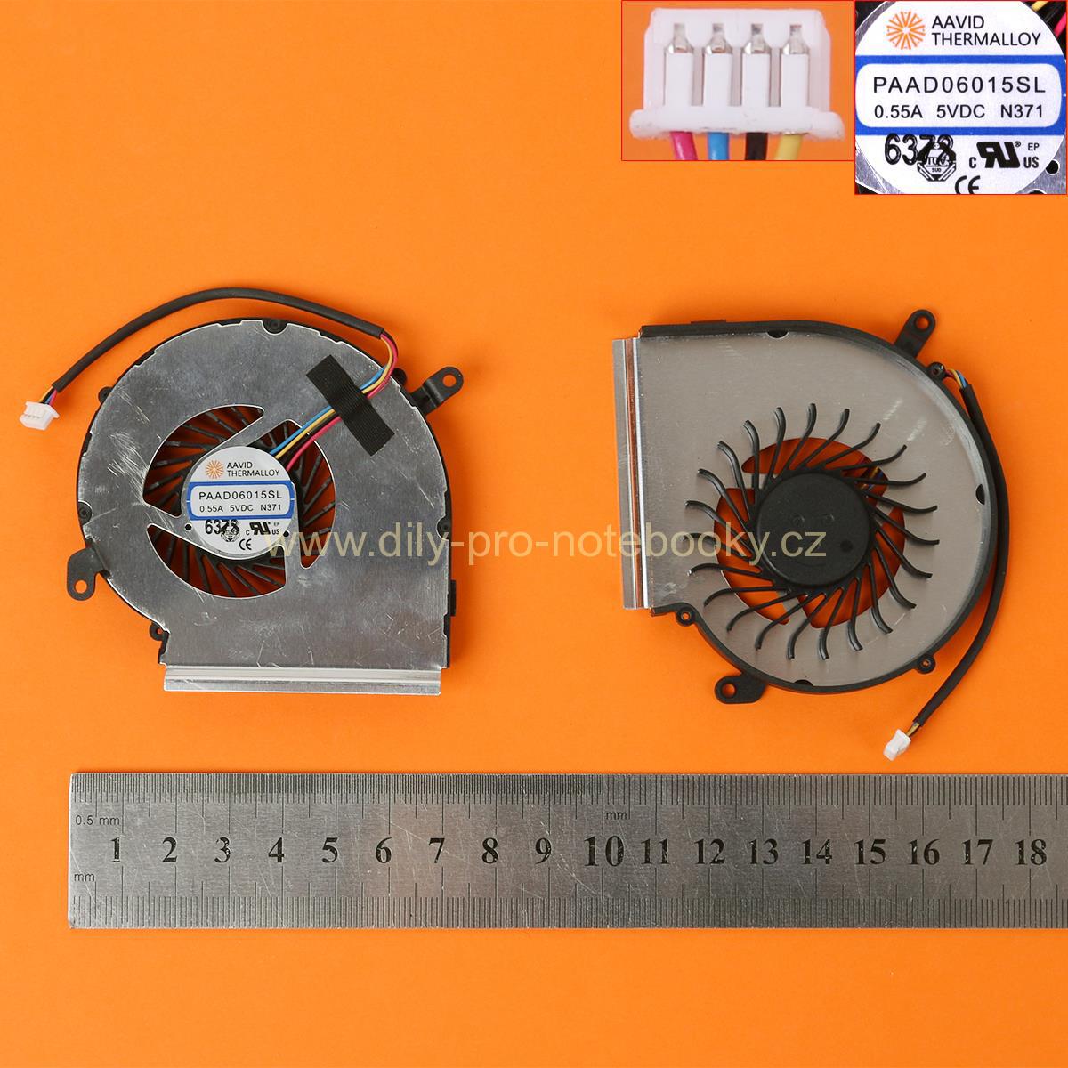 Laptop Cooling Fan for MSI GE62 GE72 GL62 GL72 PE60 PE70, 4PIN, GPU, version 2