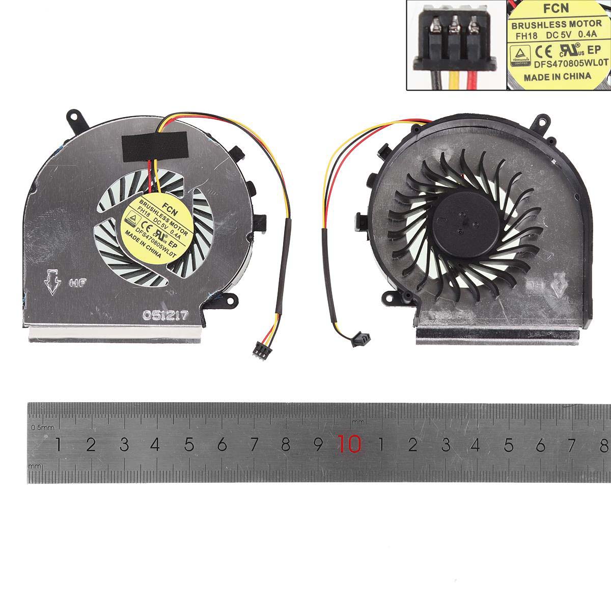 Laptop Cooling Fan for MSI GE62 GE72 GL62 GL72 PE60 PE70, CPU, version 1