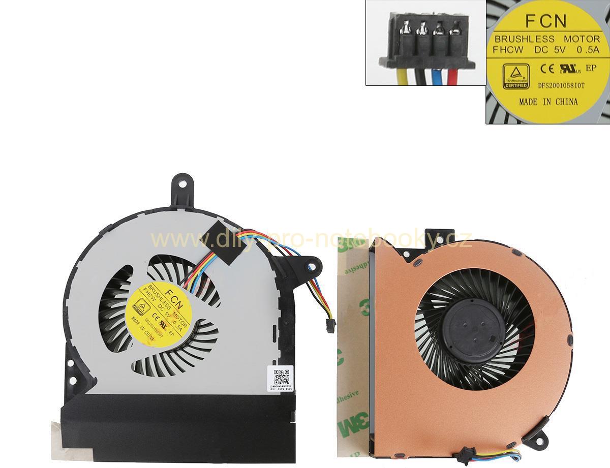 Laptop Cooling Fan for Asus G752 G752v G752vy G752vt G752vl , pro CPU+GPU , version 1