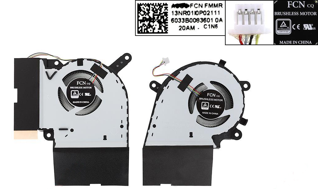Laptop Cooling Fans for Asus ROG Strix G531 G531G G531GV , version 1 , DC 5V
