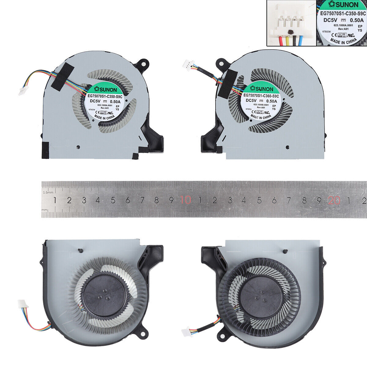 Laptop Cooling Fans for Acer Nitro V17 VN7-793G V15 VN7-593G, CPU+GPU
