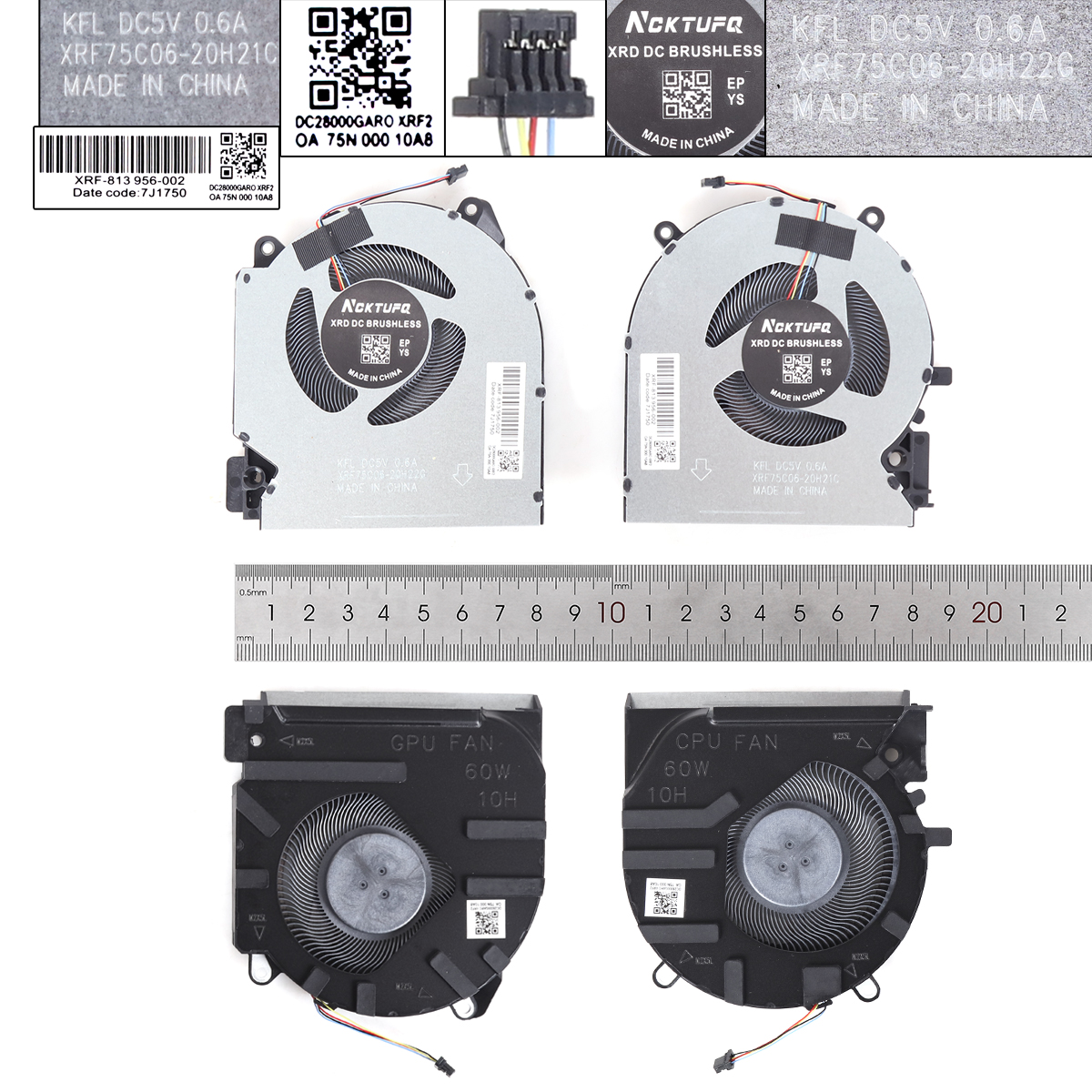 Laptop Cooling Fans for HP Victus 16-D 16T-D 16-E , 60W , version 1 , CPU + GPU