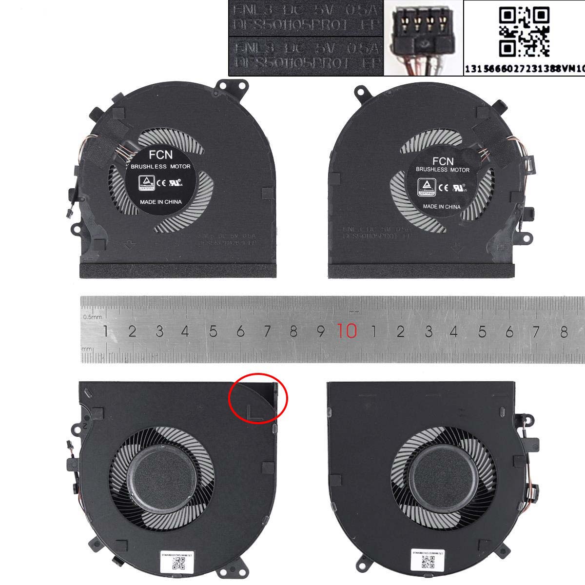 Laptop Cooling Fans for Razer Spirit Blade 15 RZ09-027, RZ09-0270 , CPU + GPU