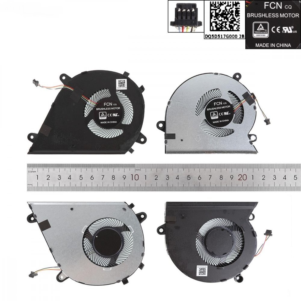 Laptop Cooling Fans for Asus Mars15 VX60 VX60GT VivoBook K571 K571GT-EB76 X571G pro CPU+GPU