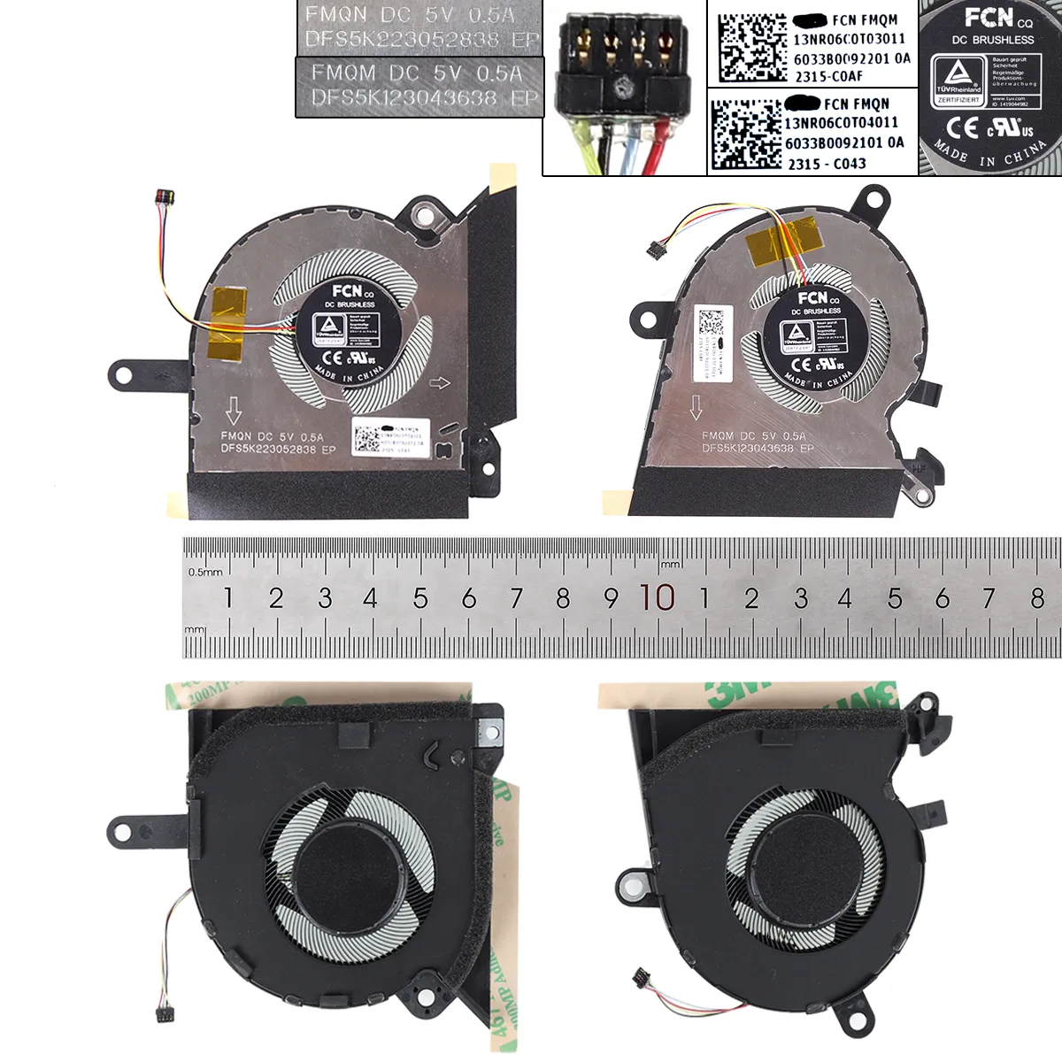 Laptop Cooling Fans for Asus ROG Flow X13 GV301QC GV301QE GV301QH FMQM, CPU+GPU