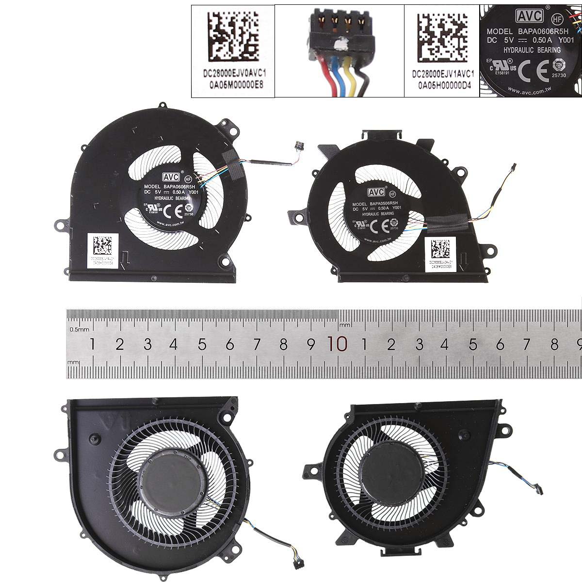 Laptop Cooling Fans for Lenovo Yoga S740 (14) S740-14IIL 81RS , CPU+GPU