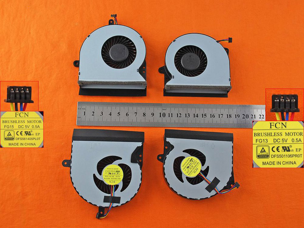 Laptop cooling fans for Asus G751 G751J G751M, version 1