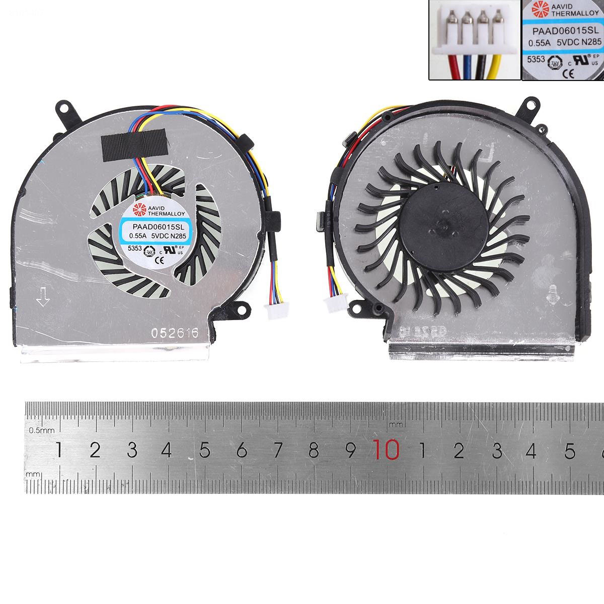 Laptop Cooling Fan for MSI GE72VR GP72VR 6RF MS-179B GE62VR GP62MVR MS-16J9 16JB, CPU, 4PIN , version 2