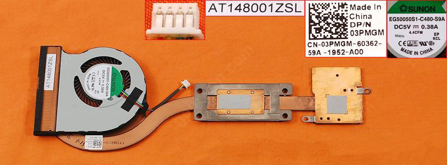 Cooling Fan with Heatsink for Dell Latitude E7450