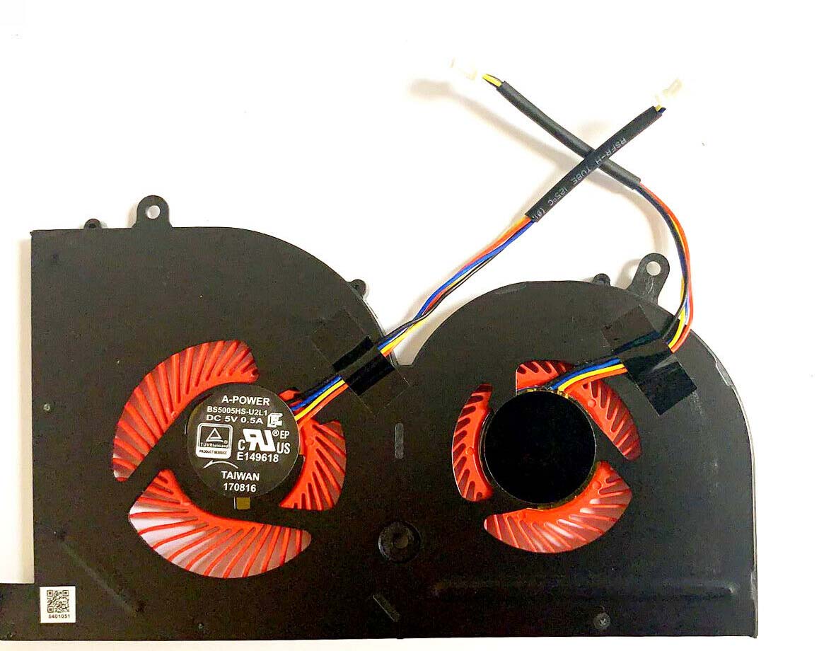 Laptop Cooling Fan for MSI GS63VR, gs73VR, MS-17B1, 17B2, 16ntilátor chlazení MSI GS63VR, gs73VR, MS-17B1, 17B2, 16K2, 16K3, gs73, GS62, GPU
