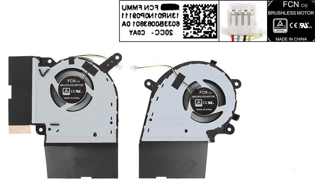 Laptop Cooling Fans for Asus ROG Strix G531 G531G G531GV , version 2 , DC 12V
