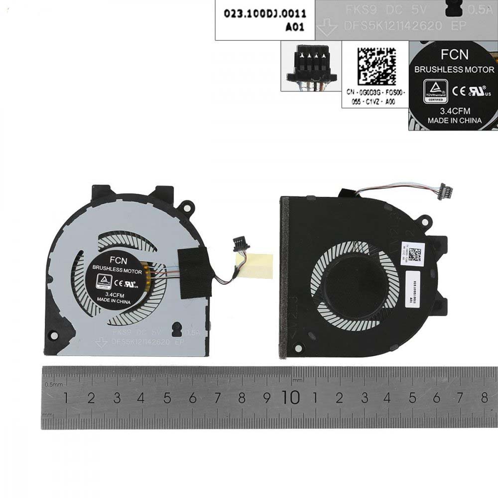 Laptop Cooling Fan for Dell Inspiron 15 5580 5581 5588 14-5480 5488