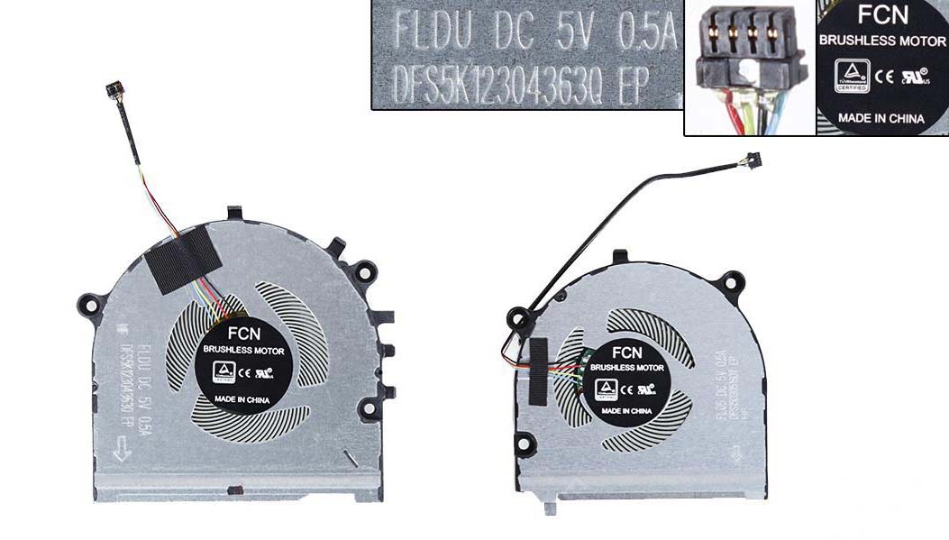 Laptop Cooling Fans for Lenovo thinkBook 14S-IWL 14S-IML K4-IWL S540-14IWL 6Pro-14IWL , GPU + CPU