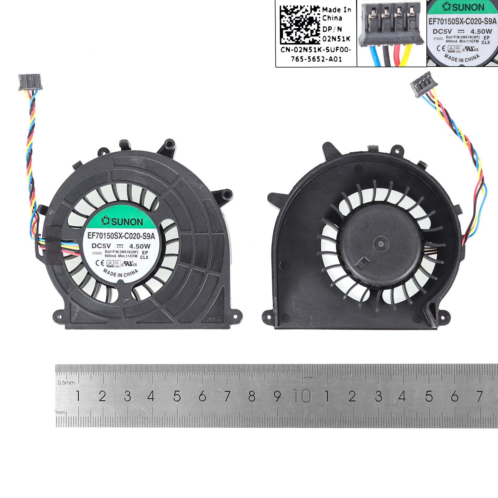 Cooling Fan for Dell Optiplex 3020M 3040M 3060M 7040M 7050M 7060M 7070M 9020M Micro