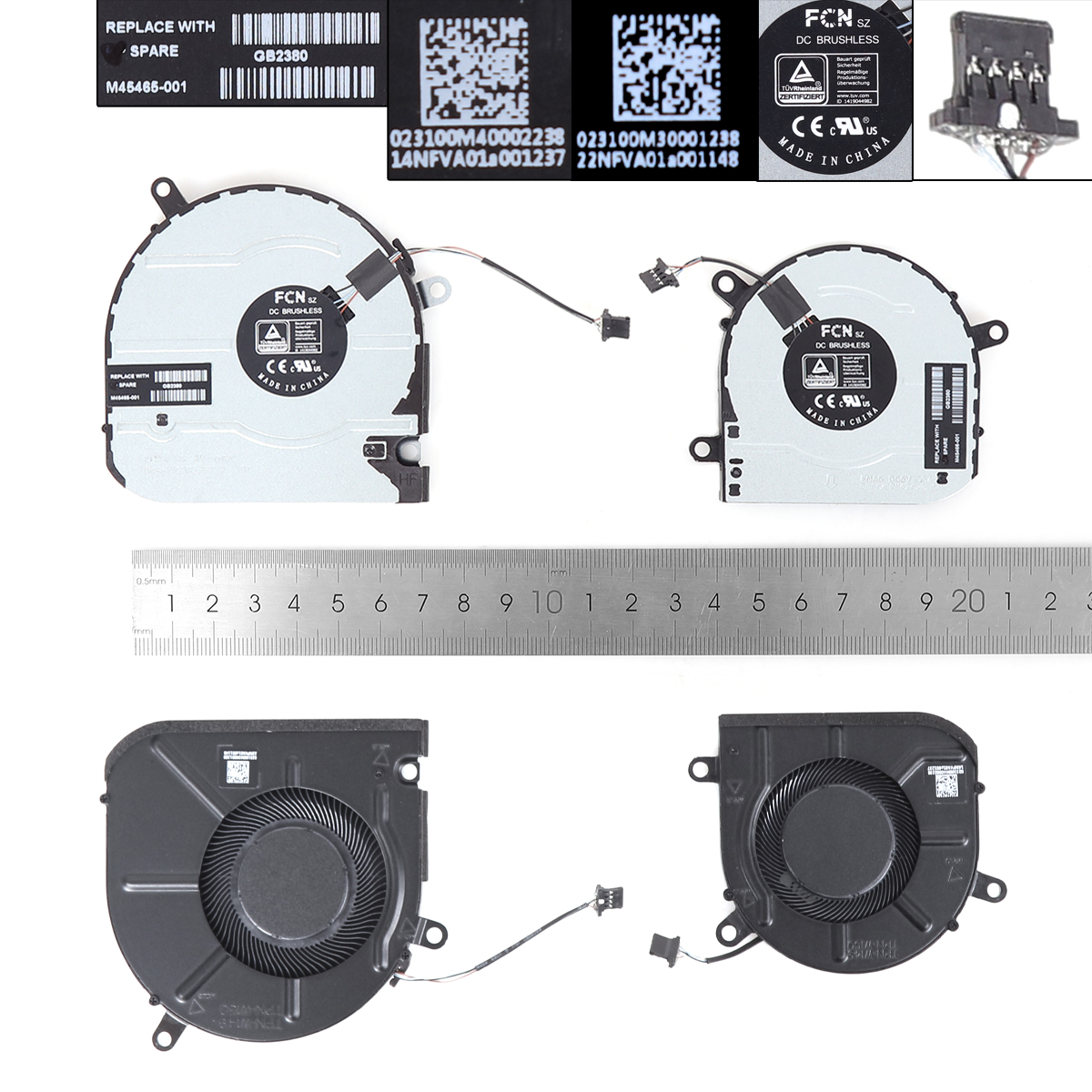 Laptop Cooling Fans HP Envy X360 15M-EU 15M-ES 15T-ES, CPU + GPU
