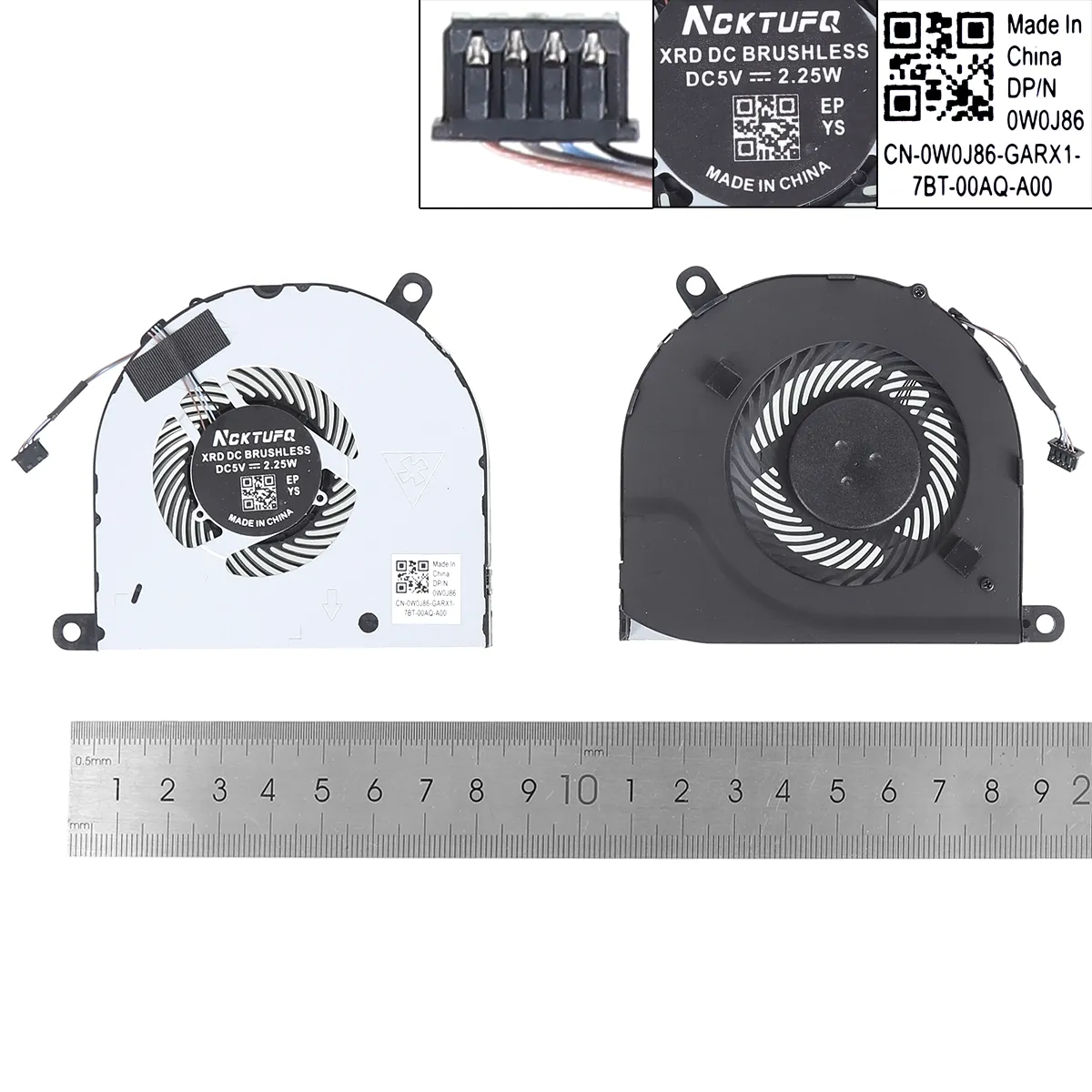 Laptop Cooling Fan for Dell Latitude 5480 , E5480 , 5490 , E5490 , E5491, version 2