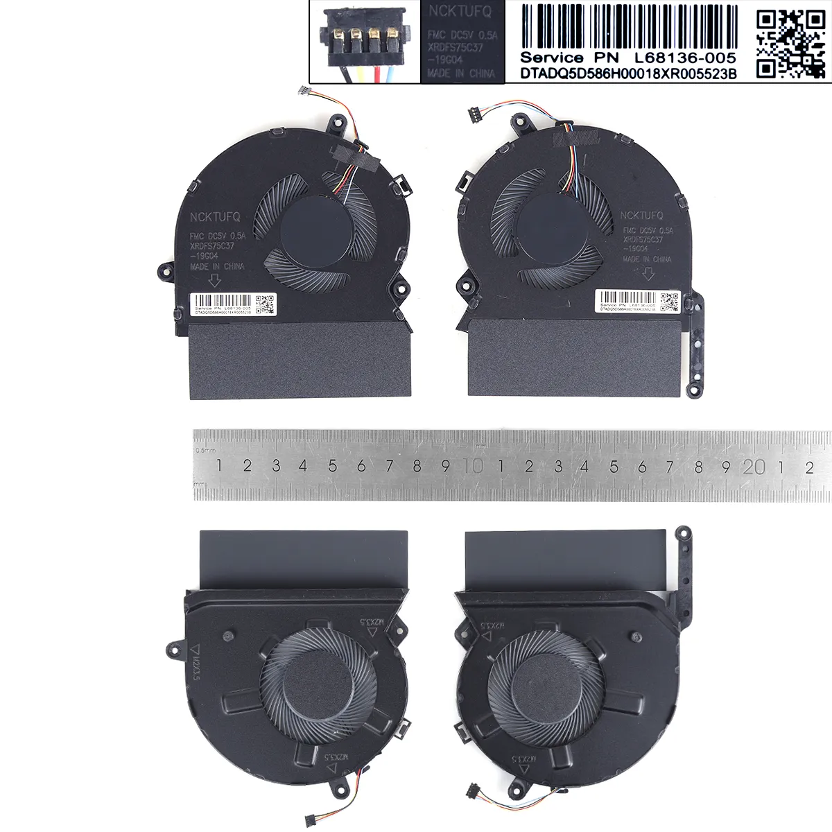 Laptop Cooling Fans for HP Spectre X360 15-EB 15T-EB TPN-Q226, CPU + GPU