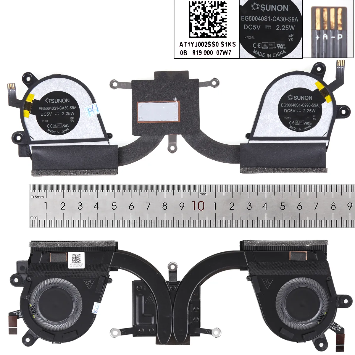 Cooling Fans with Heatsink for Lenovo IdeaPad Yoga 720-13IKB Yoga 720-13