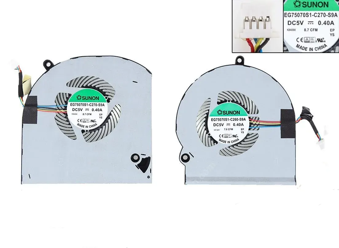Laptop Cooling Fans for Dell Alienware 15 R3 15 R4 P69F, DC5V , CPU + GPU