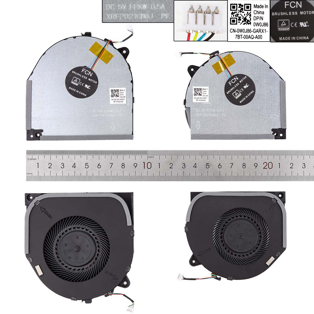 Laptop Cooling Fans for Lenovo Legion Y530-15ICH Y7000 Y530